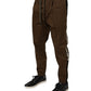Dolce & Gabbana Brown Cotton Stretch Jogger Sweatpants Pants