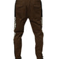 Dolce & Gabbana Brown Cotton Stretch Jogger Sweatpants Pants