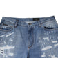 Dolce & Gabbana Blue Tattered Straight Cotton Denim Jeans