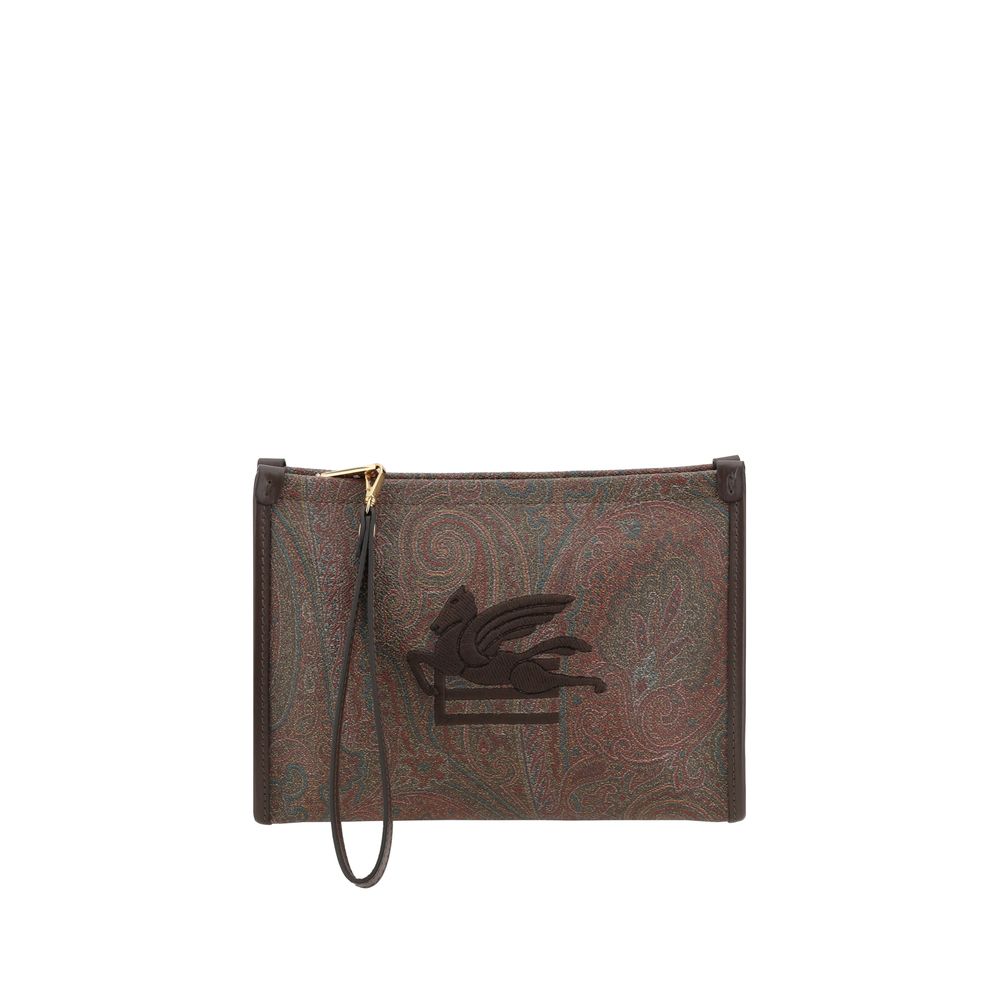Pouch bag with Pegaso detail