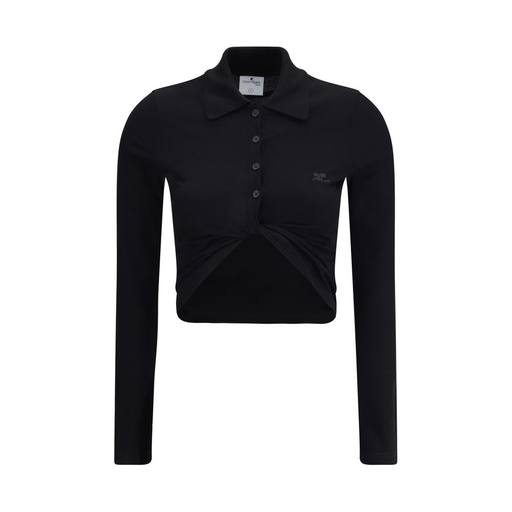 Courrèges Polo with twisted detail