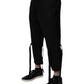 Dolce & Gabbana Black Polyester Men Cropped Pants