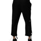 Dolce & Gabbana Black Polyester Men Cropped Pants