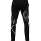 Dolce & Gabbana Black Cotton Floral Skinny Dress Pants