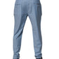 Dolce & Gabbana Blue Cotton Stretch Chino Pants