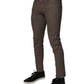 Dolce & Gabbana Brown Cotton Stretch Chino Pants