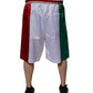 Dolce & Gabbana Multicolor Italia Polyester Bermuda Shorts