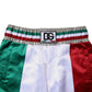 Dolce & Gabbana Multicolor Italia Polyester Bermuda Shorts