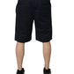 Dolce & Gabbana Dark Blue Cotton Bermuda Sweatshorts Shorts