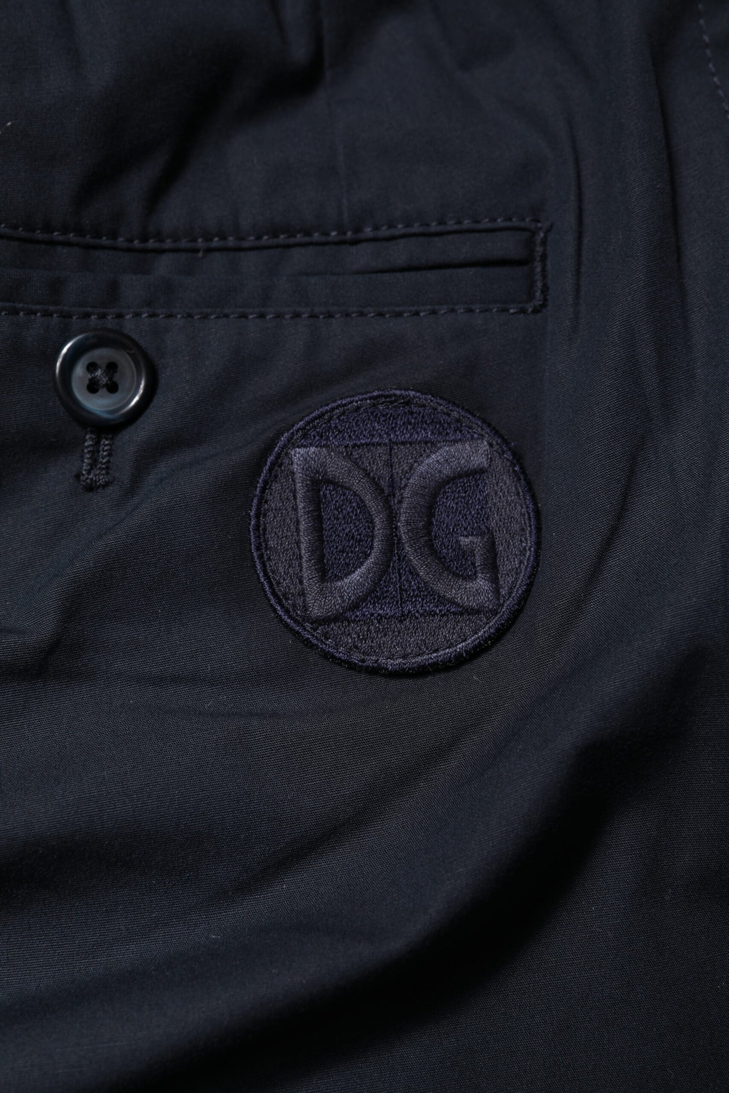 Dolce & Gabbana Dark Blue Cotton Bermuda Sweatshorts Shorts