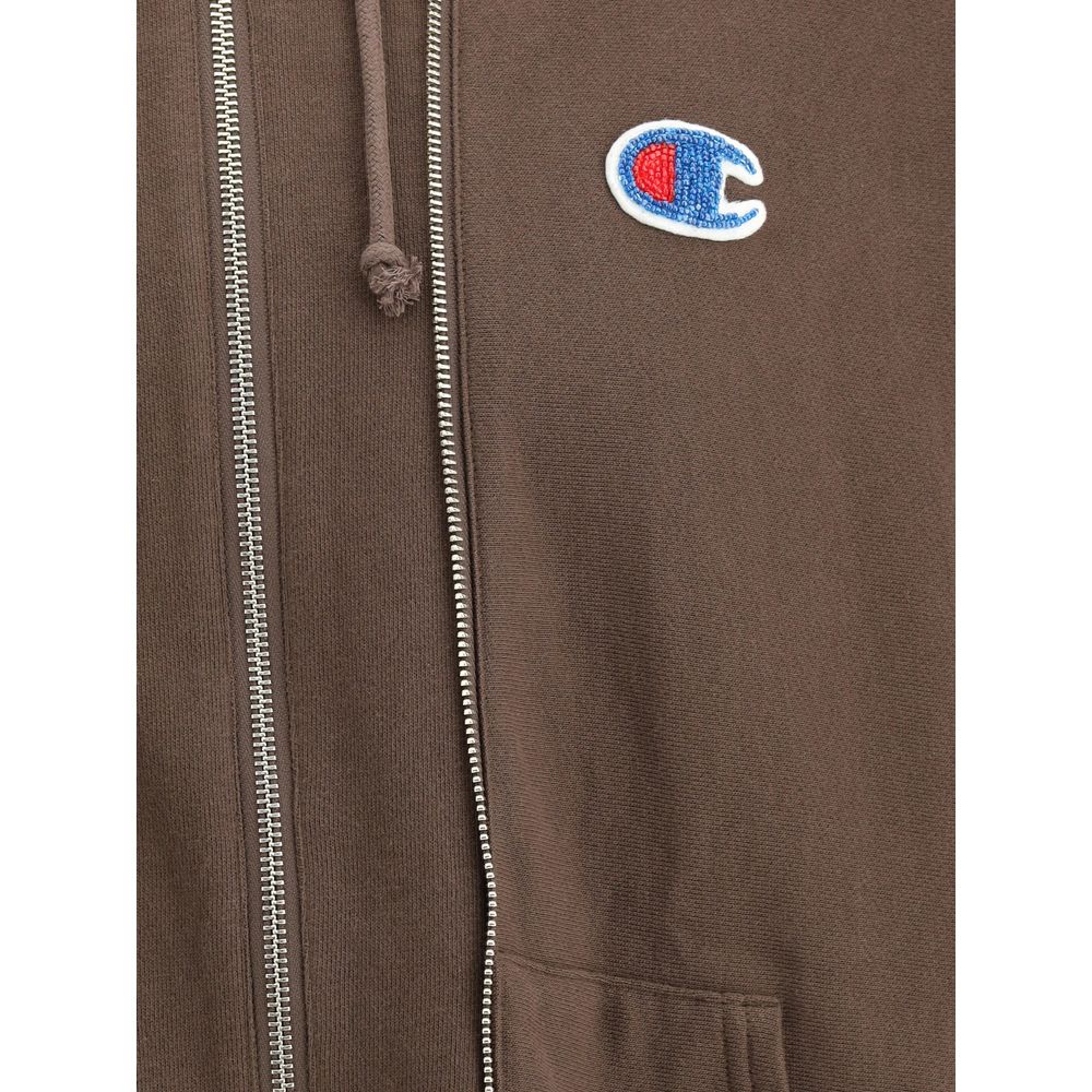 Hoodie with double zipper