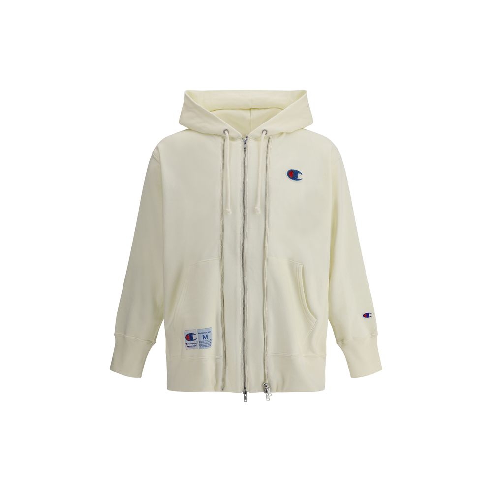 Hoodie with double zipper