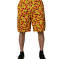 Dolce & Gabbana Yellow Cherry Print Cotton Men Bermuda Shorts
