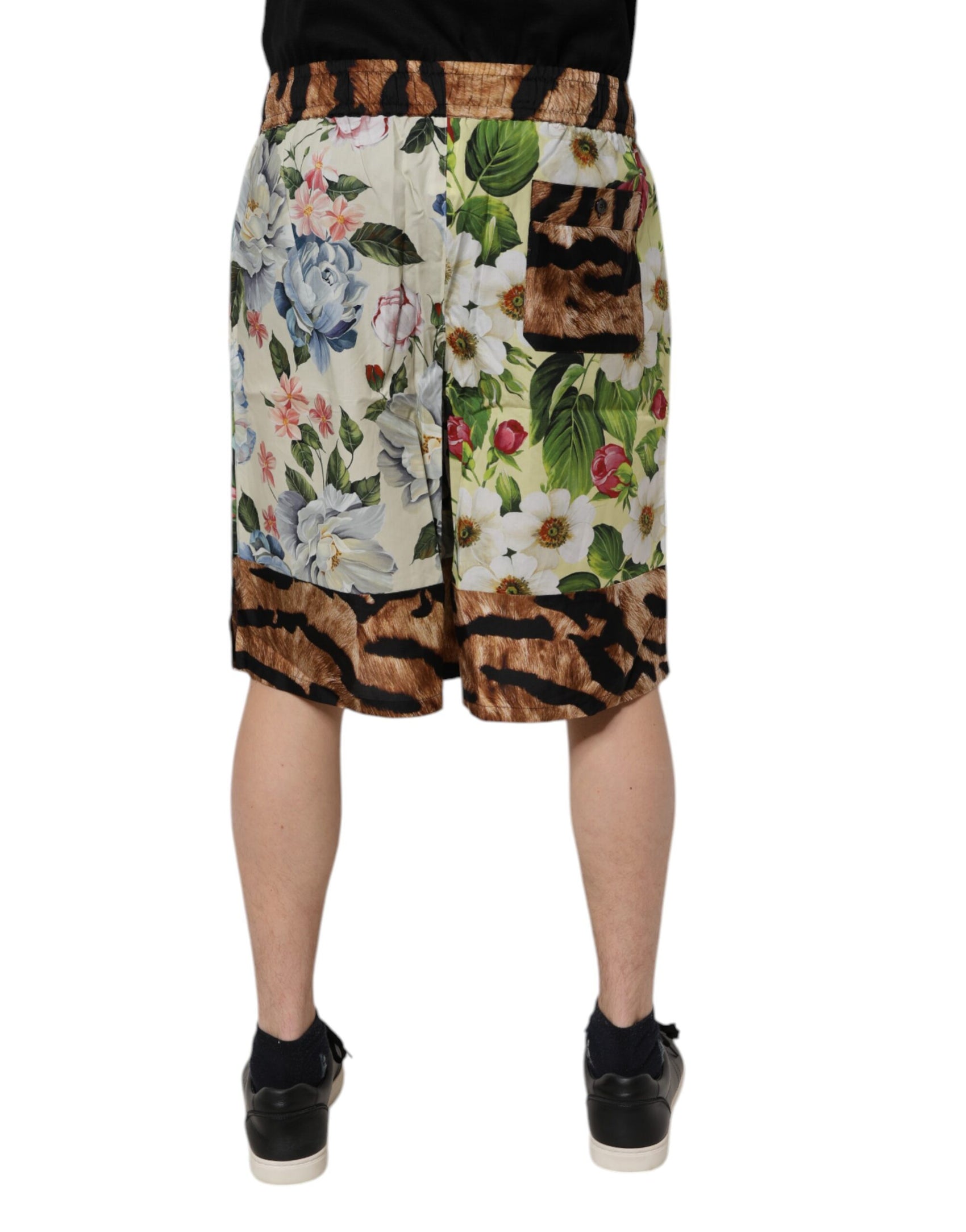 Dolce & Gabbana Multicolor Floral Print Men Bermuda Shorts