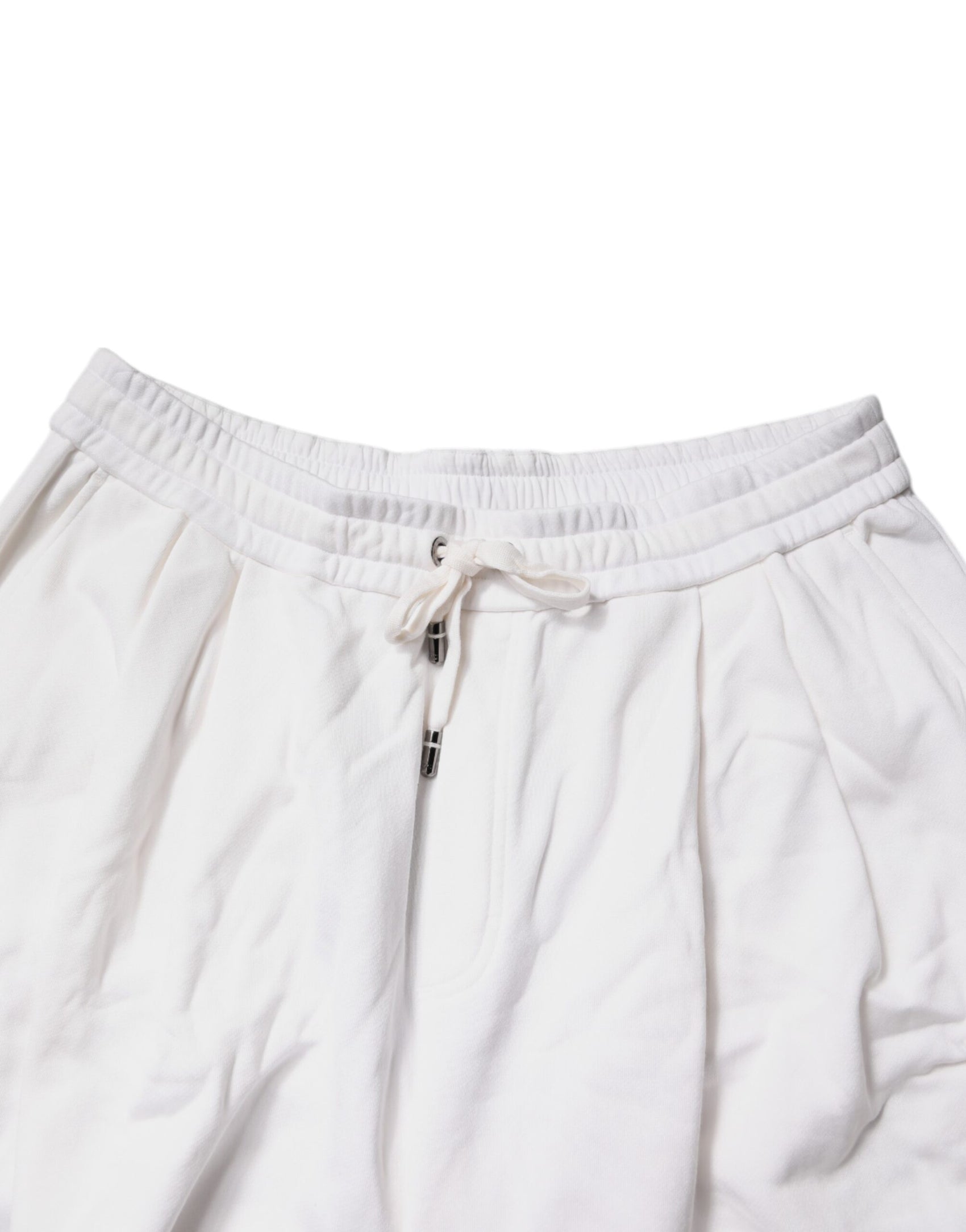 Dolce & Gabbana White Cotton Cargo Bermuda Sweatshorts Shorts