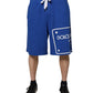 Dolce & Gabbana Blue Logo Cotton Bermuda Sweatshorts Shorts