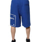Dolce & Gabbana Blue Logo Cotton Bermuda Sweatshorts Shorts