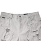 Dolce & Gabbana Light Gray Tattered Men Denim Bermuda Shorts