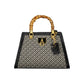 Borsa a mano in cotone nero