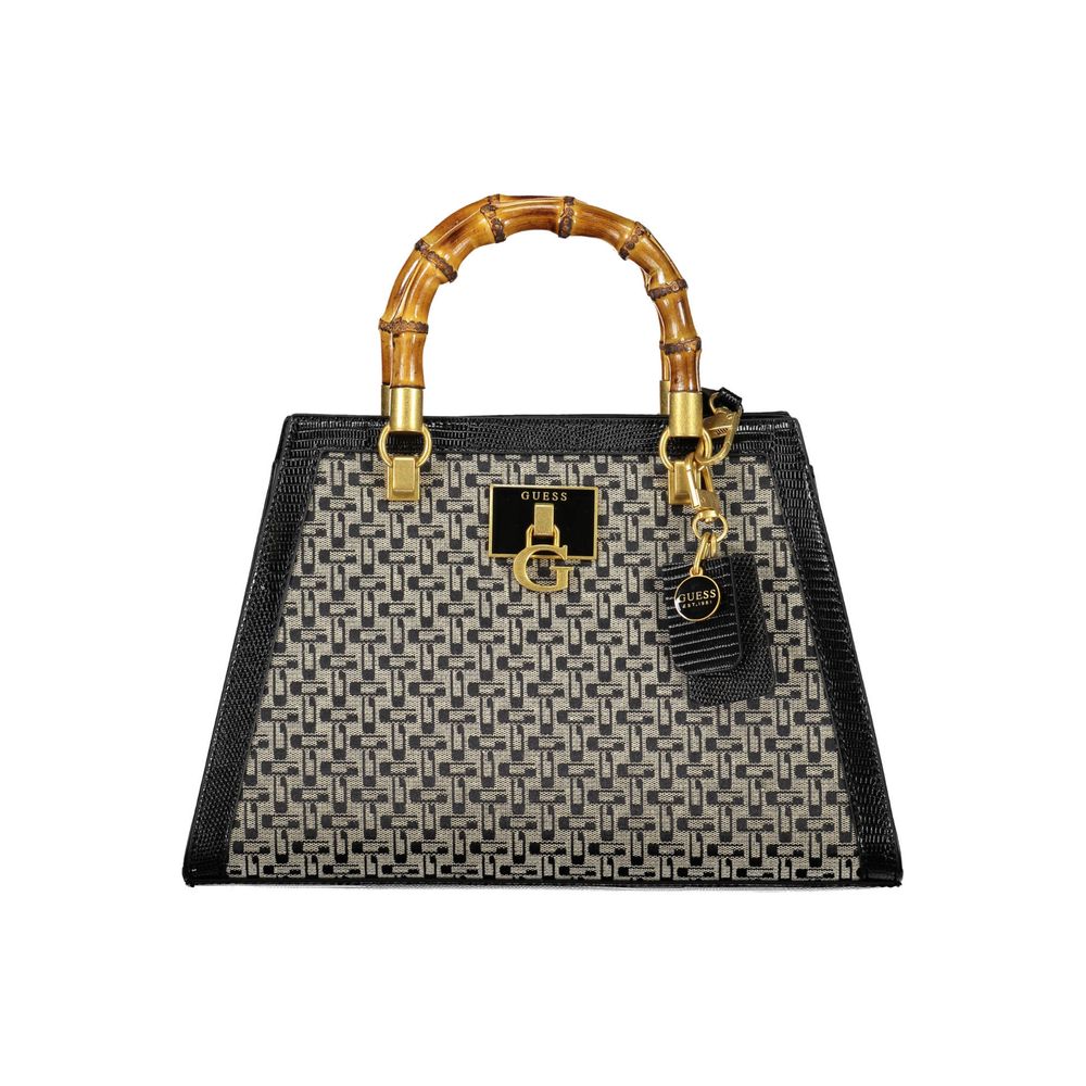 Borsa a mano in cotone nero