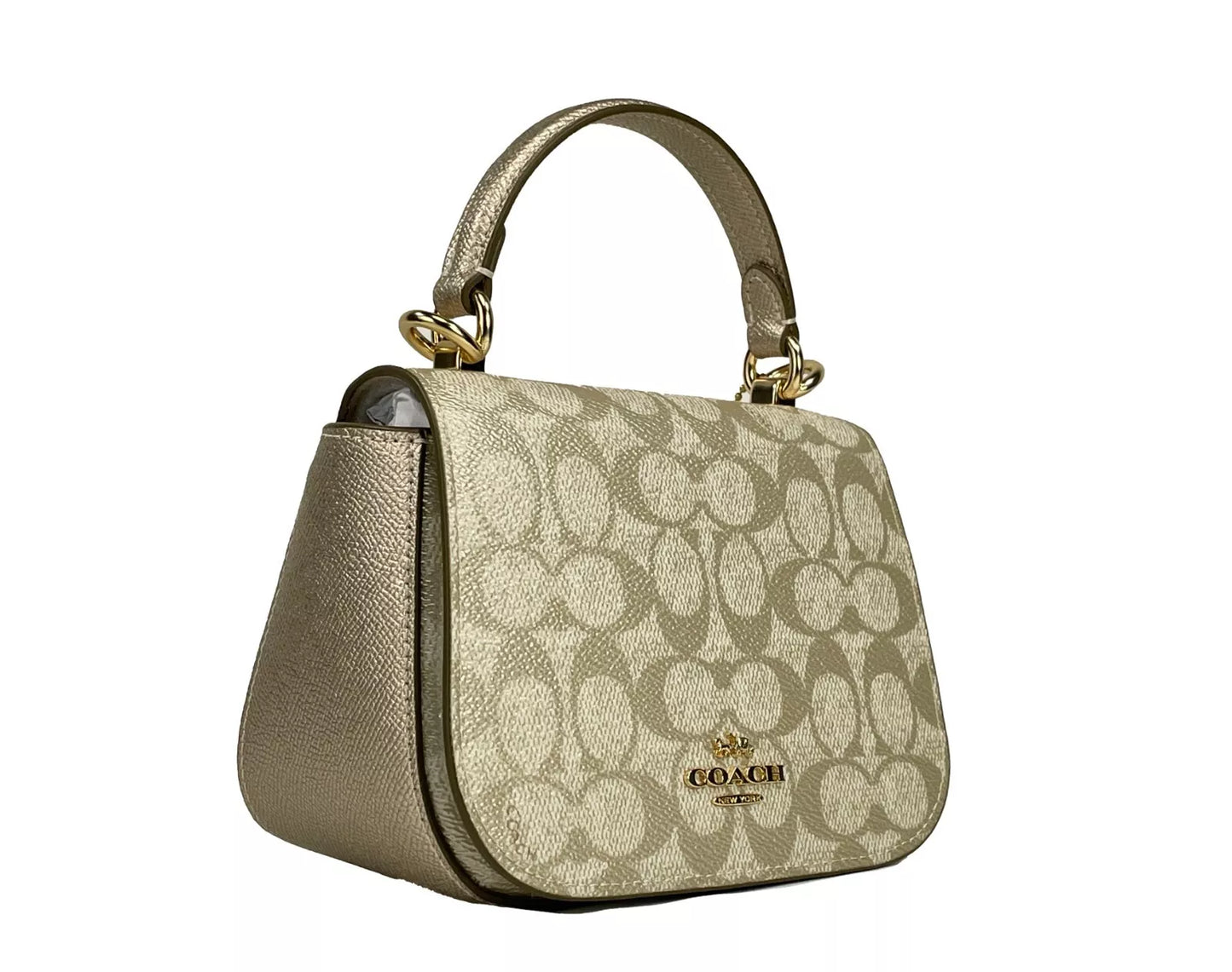 Lysa Top Handle Bag Crossbody Champagne Gold