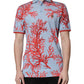 Dolce & Gabbana Light Blue Coral Cotton Polo Shirt T-shirt