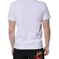 Dolce & Gabbana White Cotton Crown Collared Men Polo T-shirt