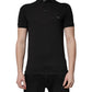 Dolce & Gabbana Dark Gray Logo Plaque Cotton Men Polo Shirt T-shirt