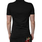 Dolce & Gabbana Dark Gray Logo Plaque Cotton Men Polo Shirt T-shirt