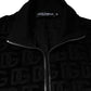Dolce & Gabbana Black Logo Monogram Full Zip Bomber Jacket