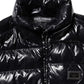 Dolce & Gabbana Black Logo Plaque Full Zip Puffer Jacket