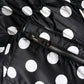 Dolce & Gabbana Black White Polka Dot Full Zip Puffer Jacket