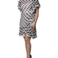 Dolce & Gabbana White Polka Dotted Silk Blend A-line Dress