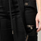 Dolce & Gabbana Black Cotton High Waist Cargo Pants