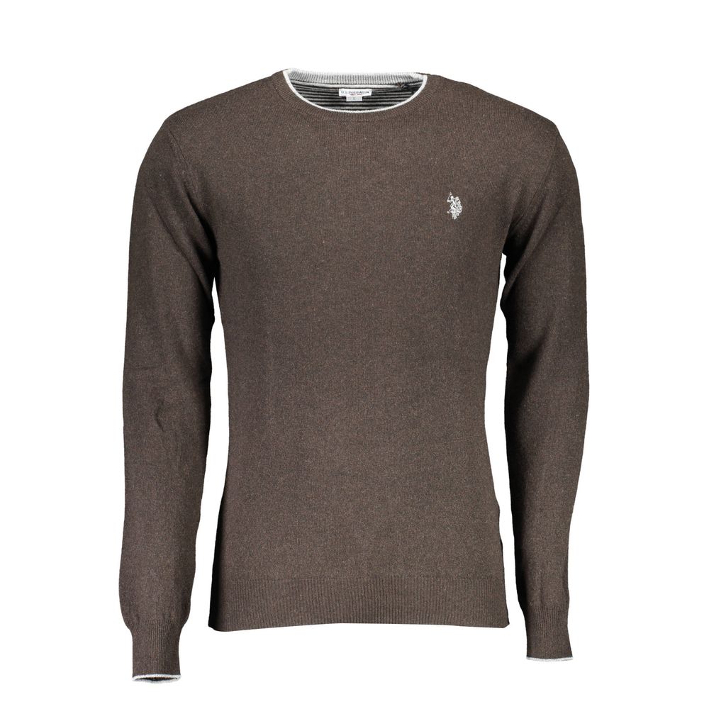 Maglione da uomo in lana marrone