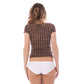 A-Style Brown Nylon Unisex T-Shirt