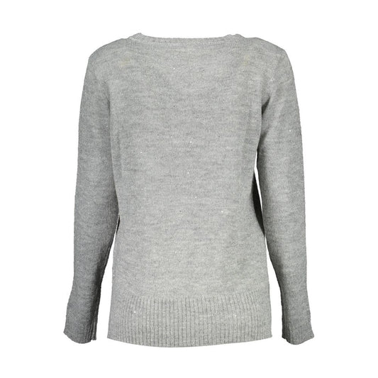Silberner Acryl-Damenpullover
