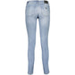 Jeans da donna in cotone azzurro