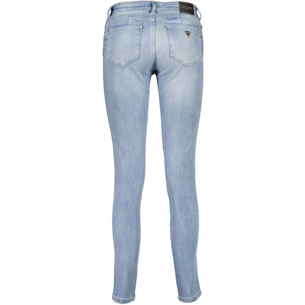 Jeans da donna in cotone azzurro