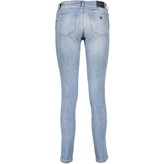 Jeans da donna in cotone azzurro