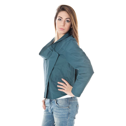 Grüne Polyamid Damenjacke