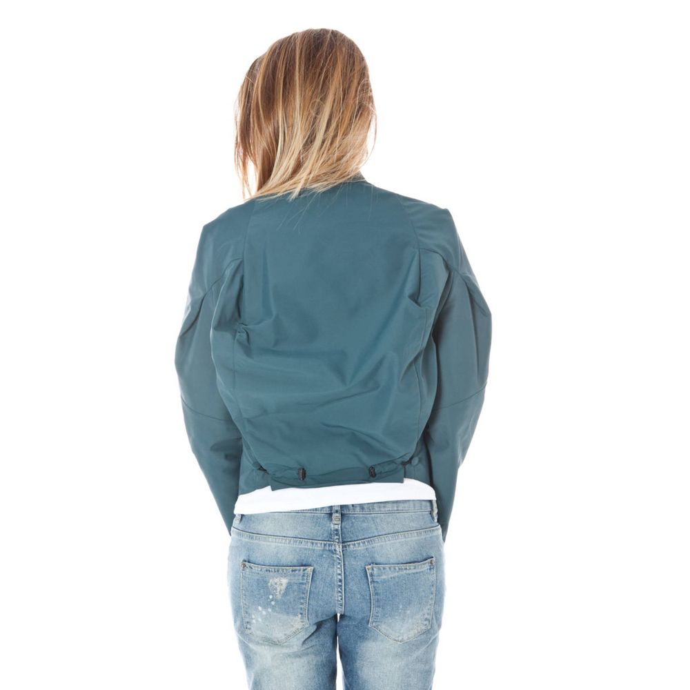 Grüne Polyamid Damenjacke