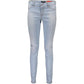 Jeans da donna in cotone azzurro
