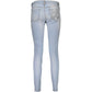 Jeans da donna in cotone azzurro