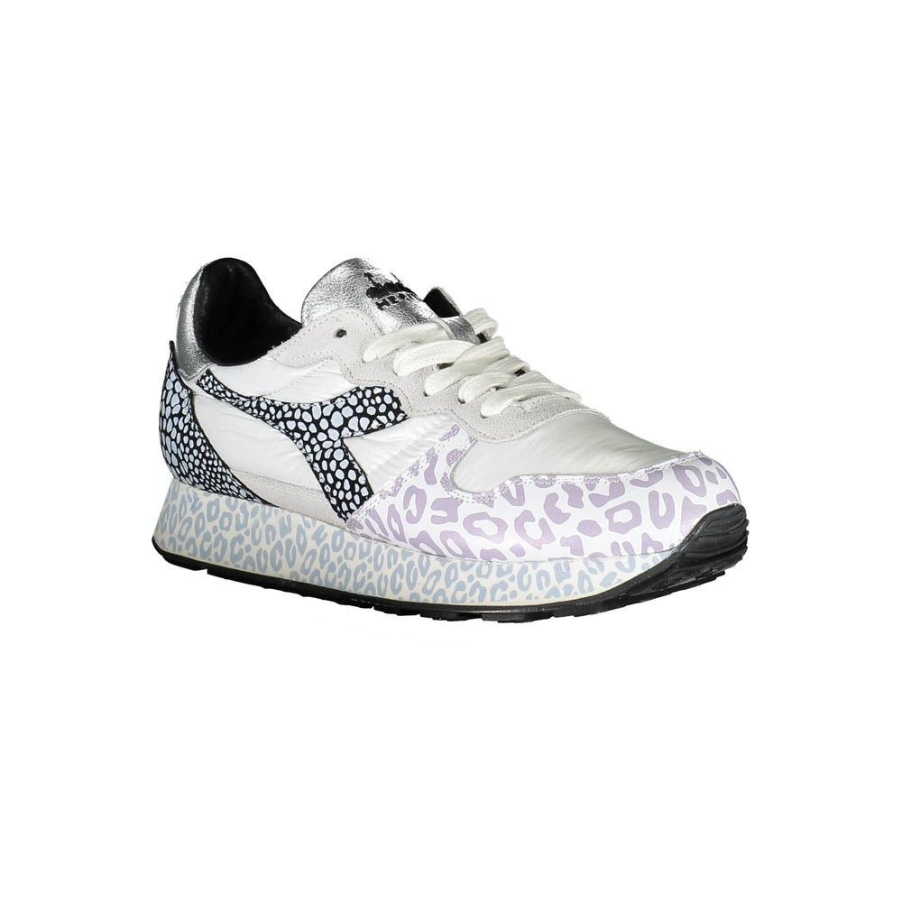 Weißer Stoff Damen Sneaker