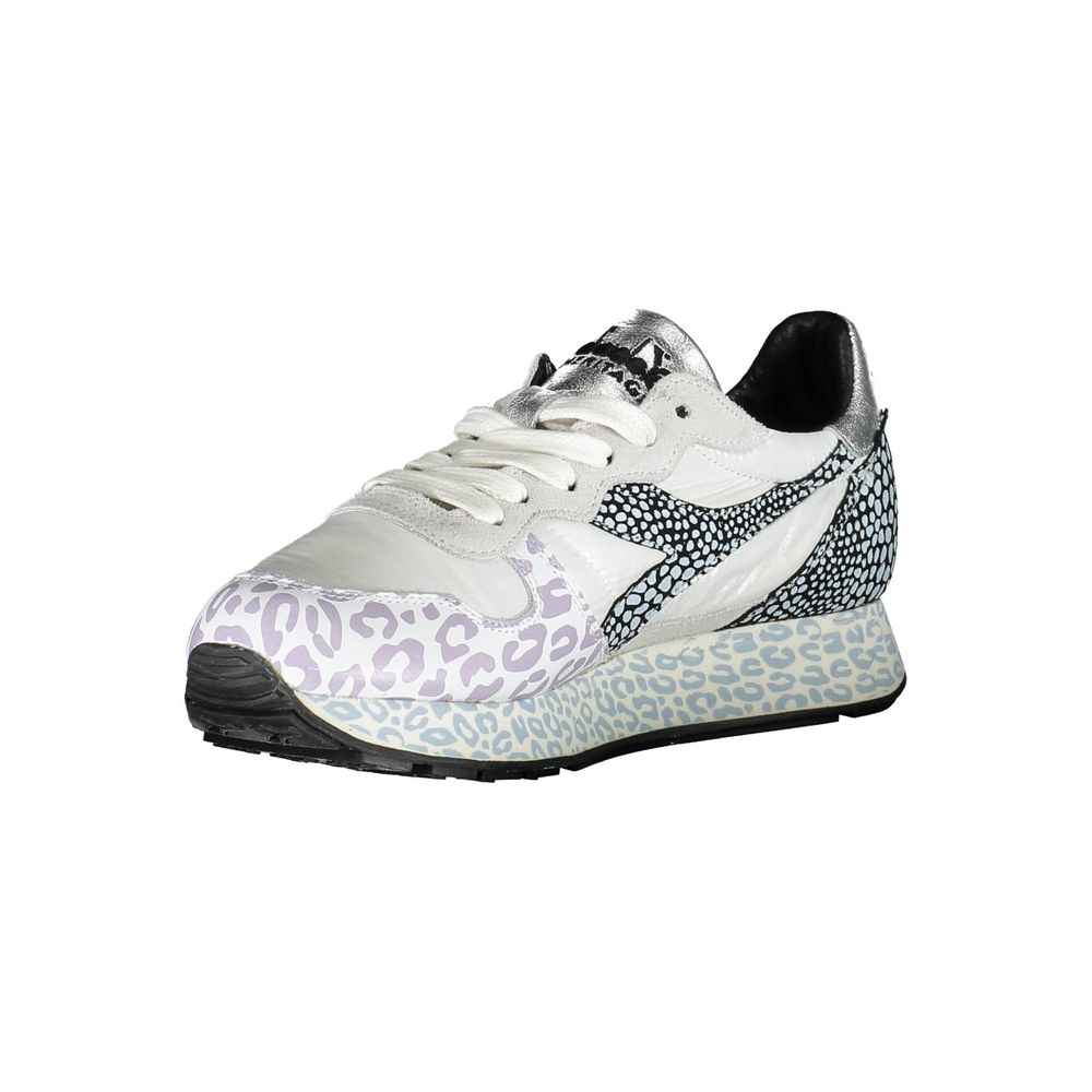 Weißer Stoff Damen Sneaker