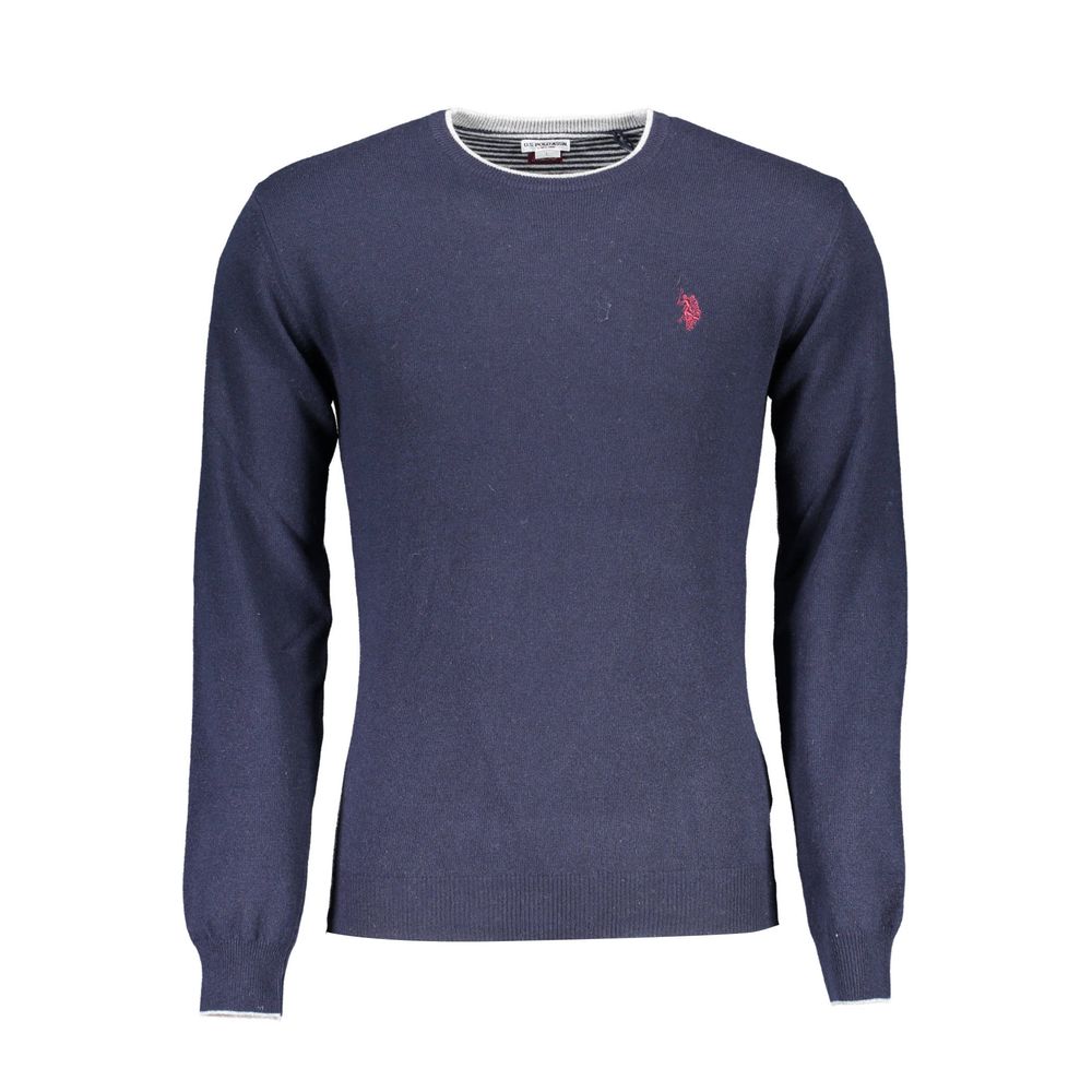 Maglione da uomo in lana blu