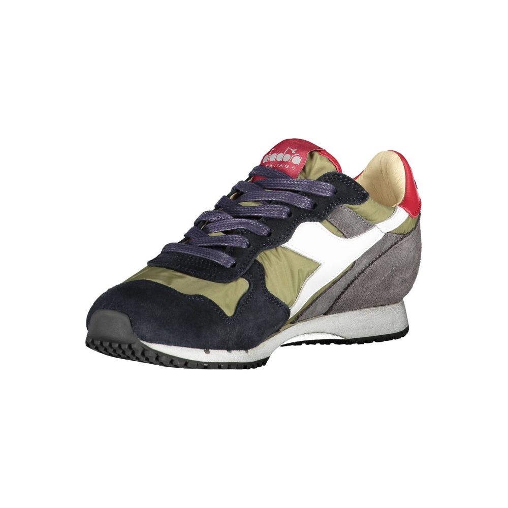 Grüne Leder Damen Sneaker