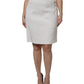 Dolce & Gabbana White High Waist Knee Length Pencil Skirt
