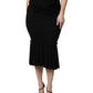 Dolce & Gabbana Black Mermaid Cut High Waist Midi Skirt